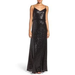 Jenny Yoo Black Sequin Gown